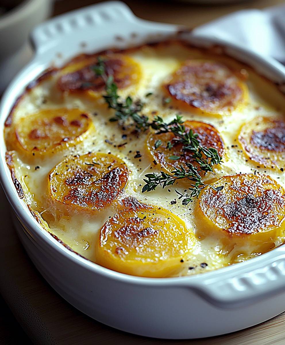 Squash gratin mornay sauce