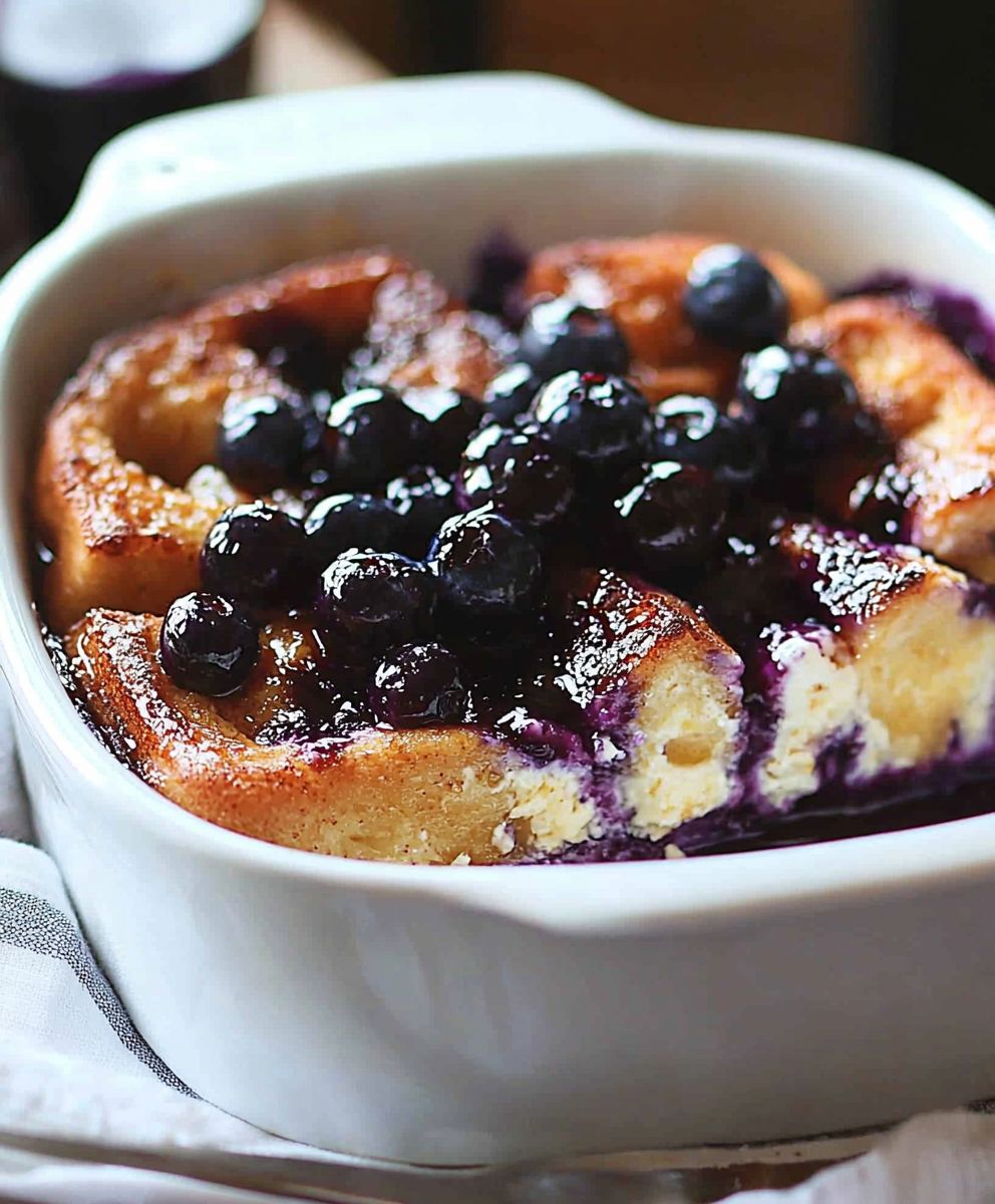 Blueberry cream cheese casserole