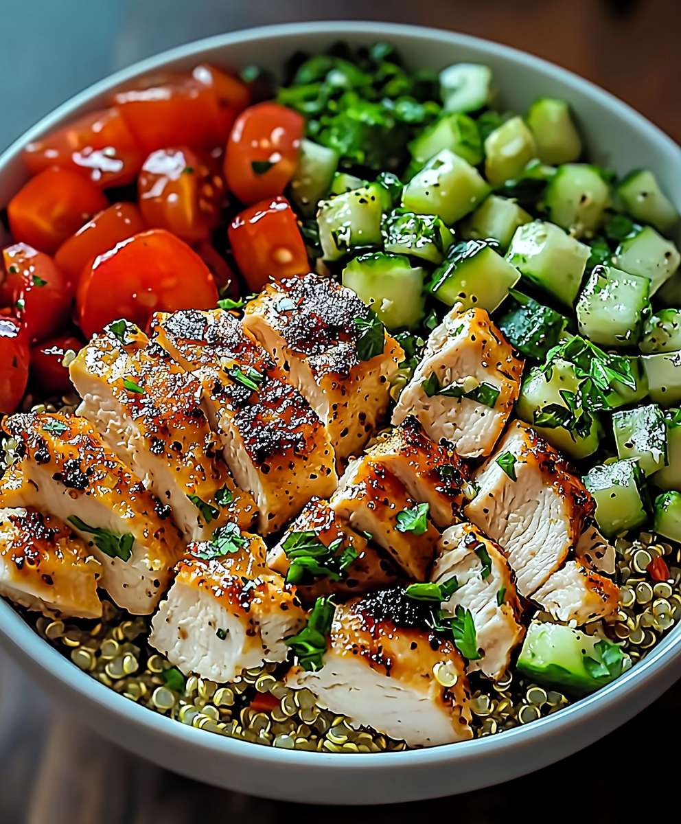 Greek Chicken Quinoa Bowl