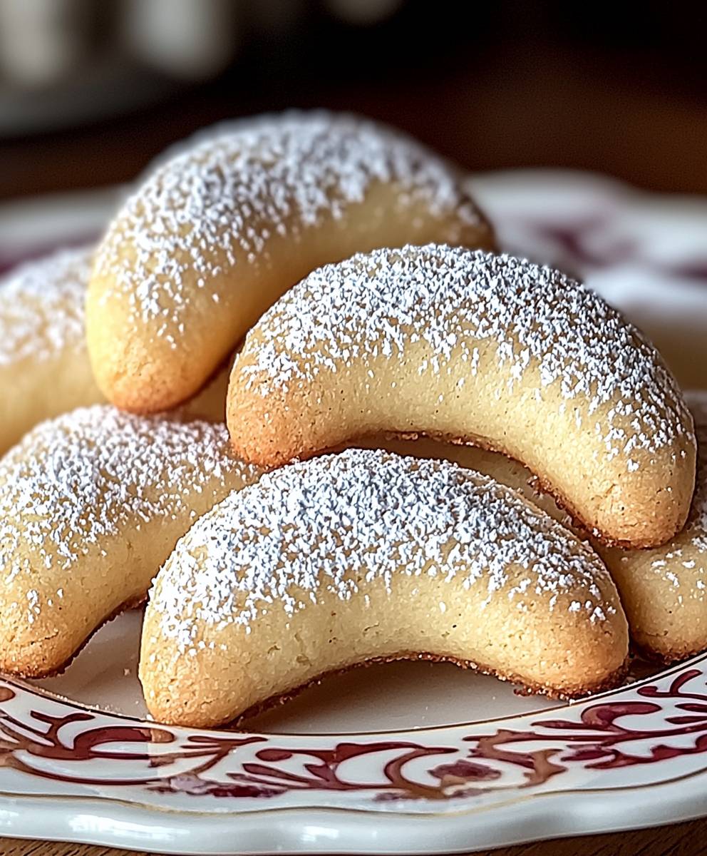 Almond crescent cookies