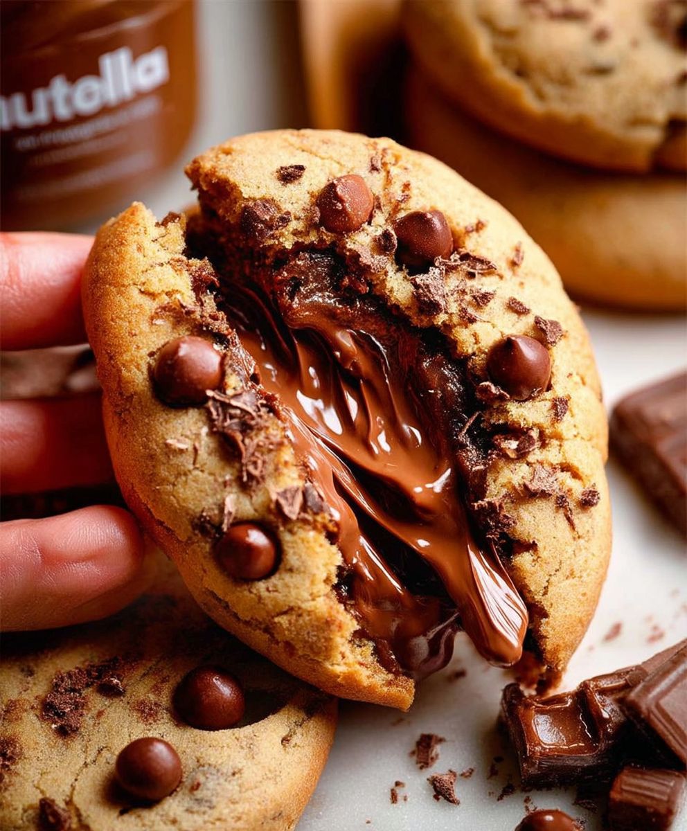 Nutella Stuffed Cookies