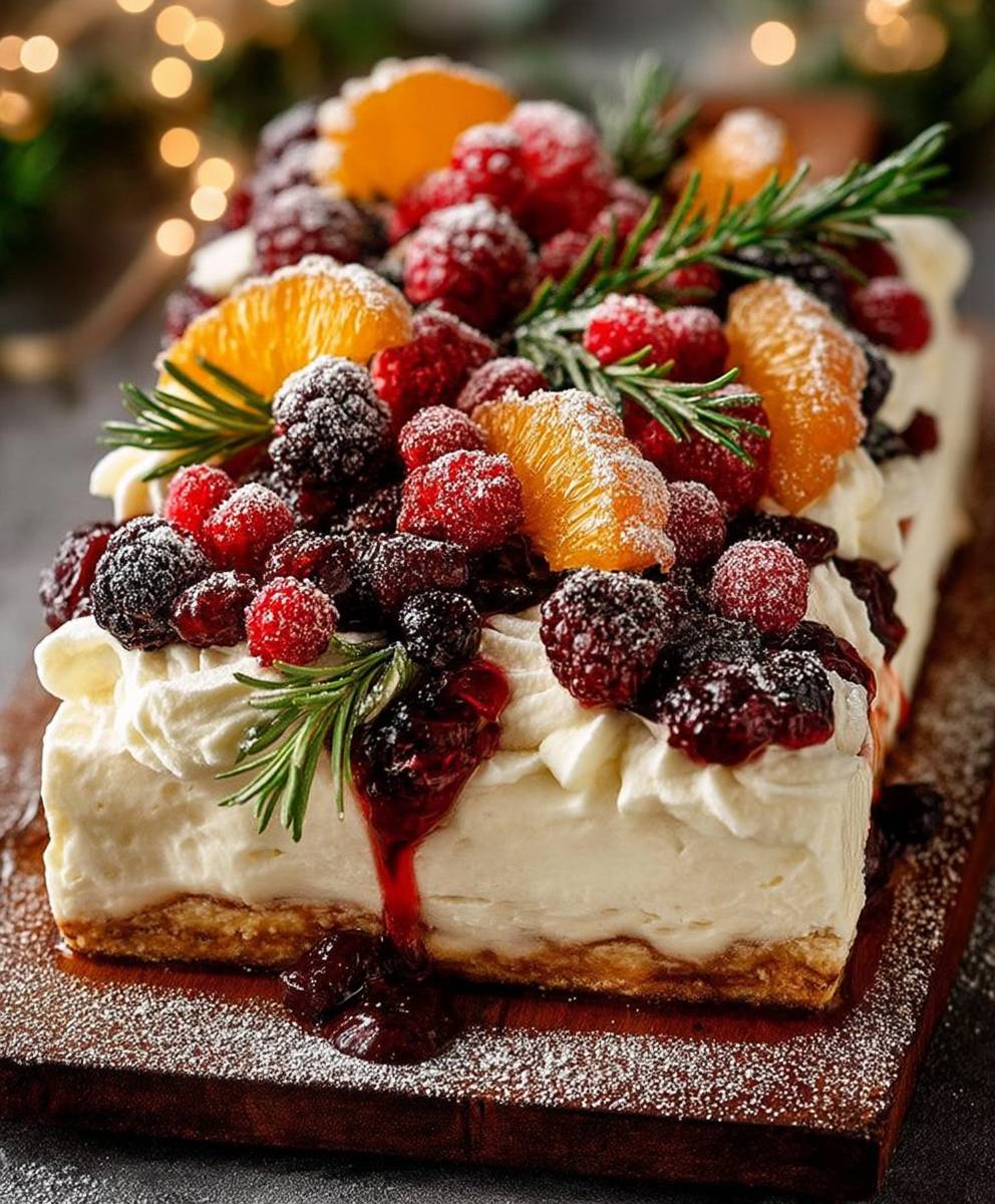 Christmas Cheesecake Slab