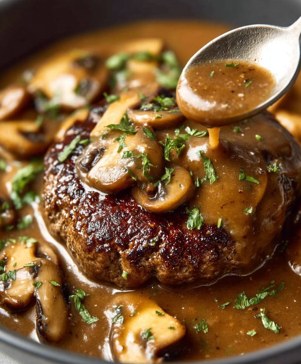 Salisbury steak mushroom gravy