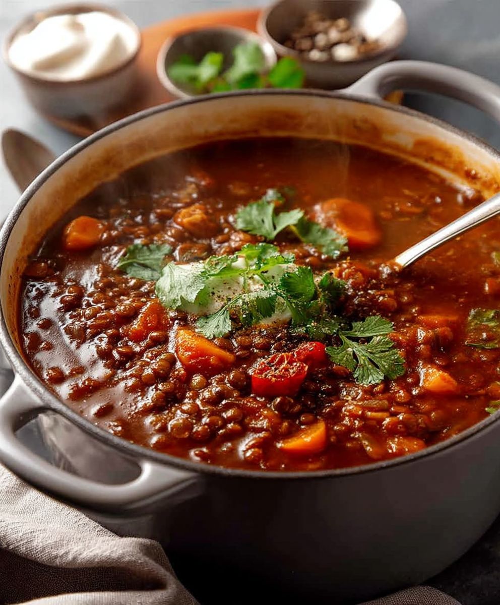 Beef lentil soup