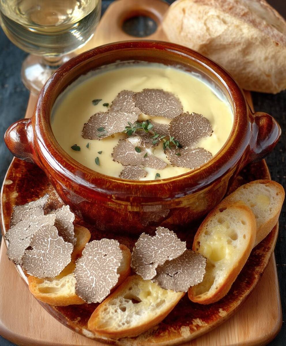 Truffle cheese fondue