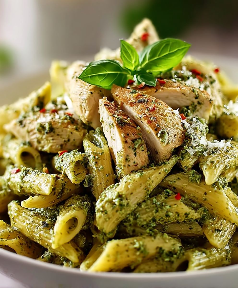 Chicken pesto pasta