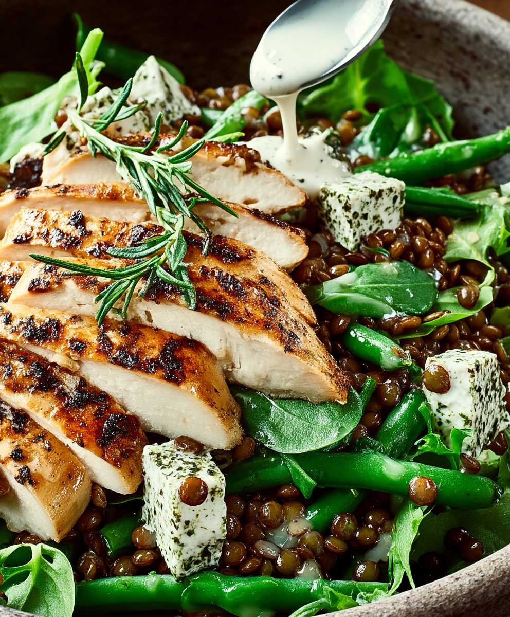 Chicken lentil salad