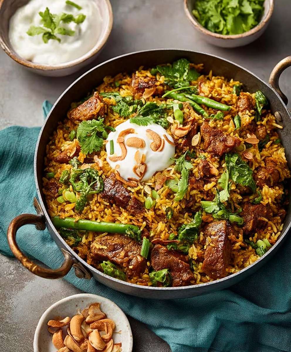 Quick lamb biryani