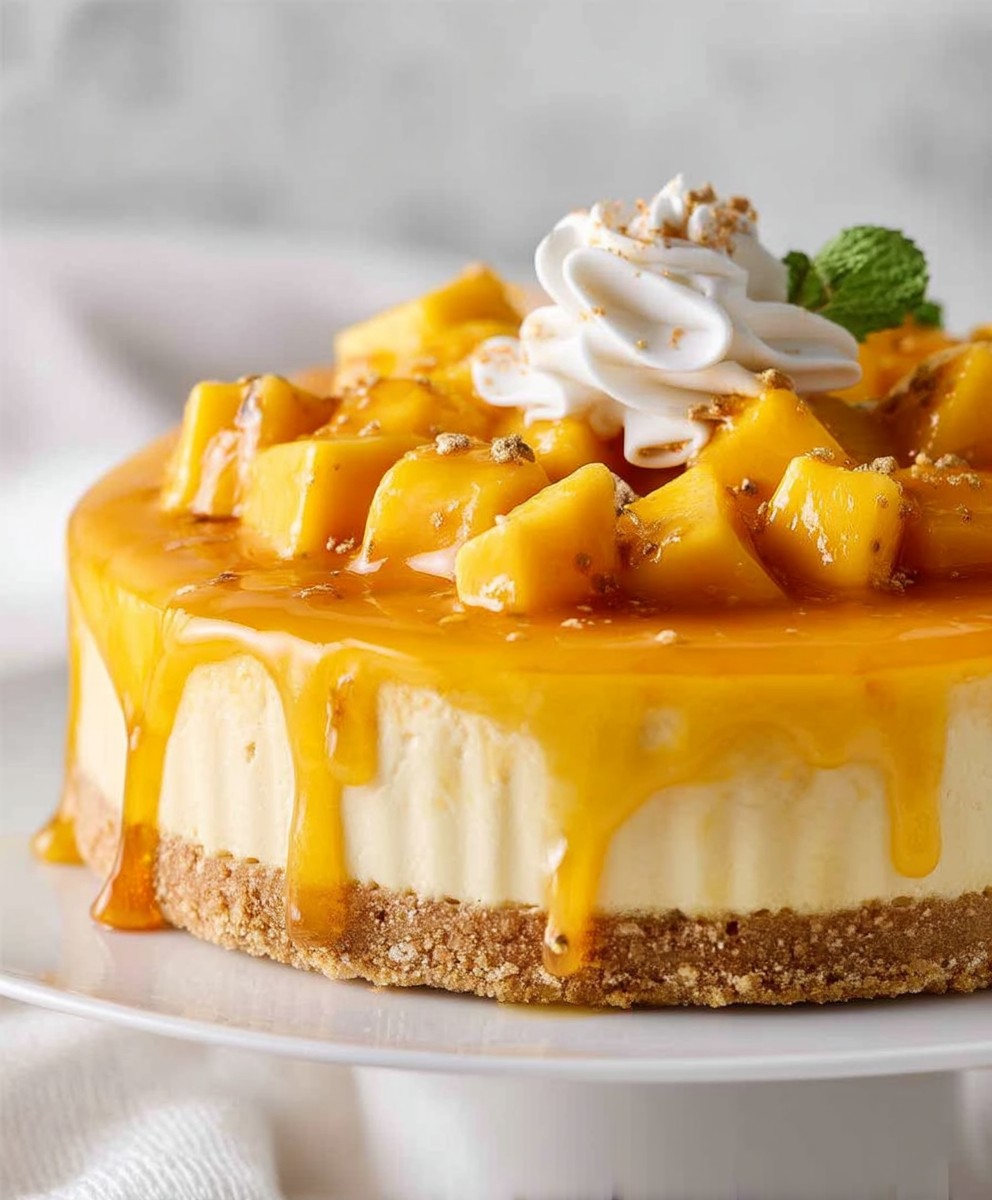 Mango cheesecake no bake