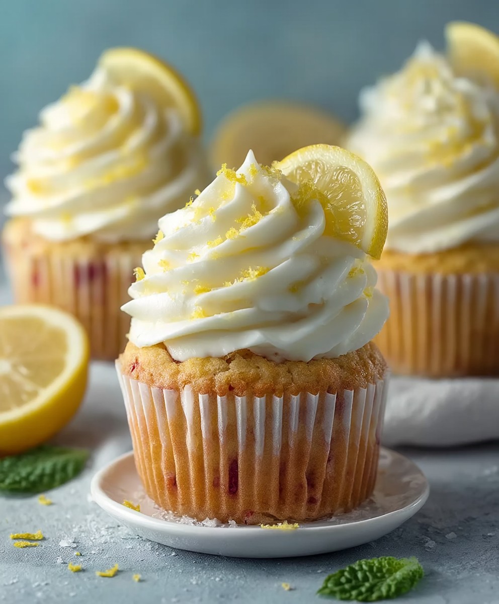 Lemon Cupcakes Vanilla Frosting