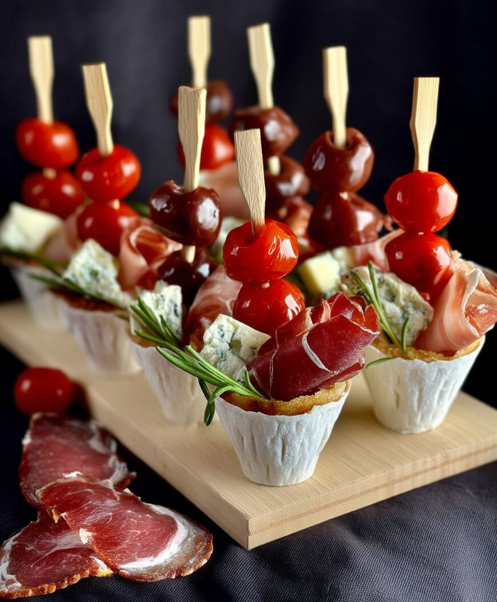 Charcuterie cups appetizer
