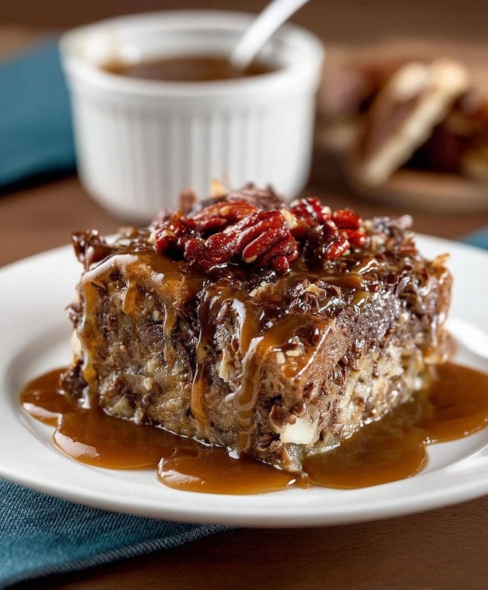 German Chocolate Bread Pudding