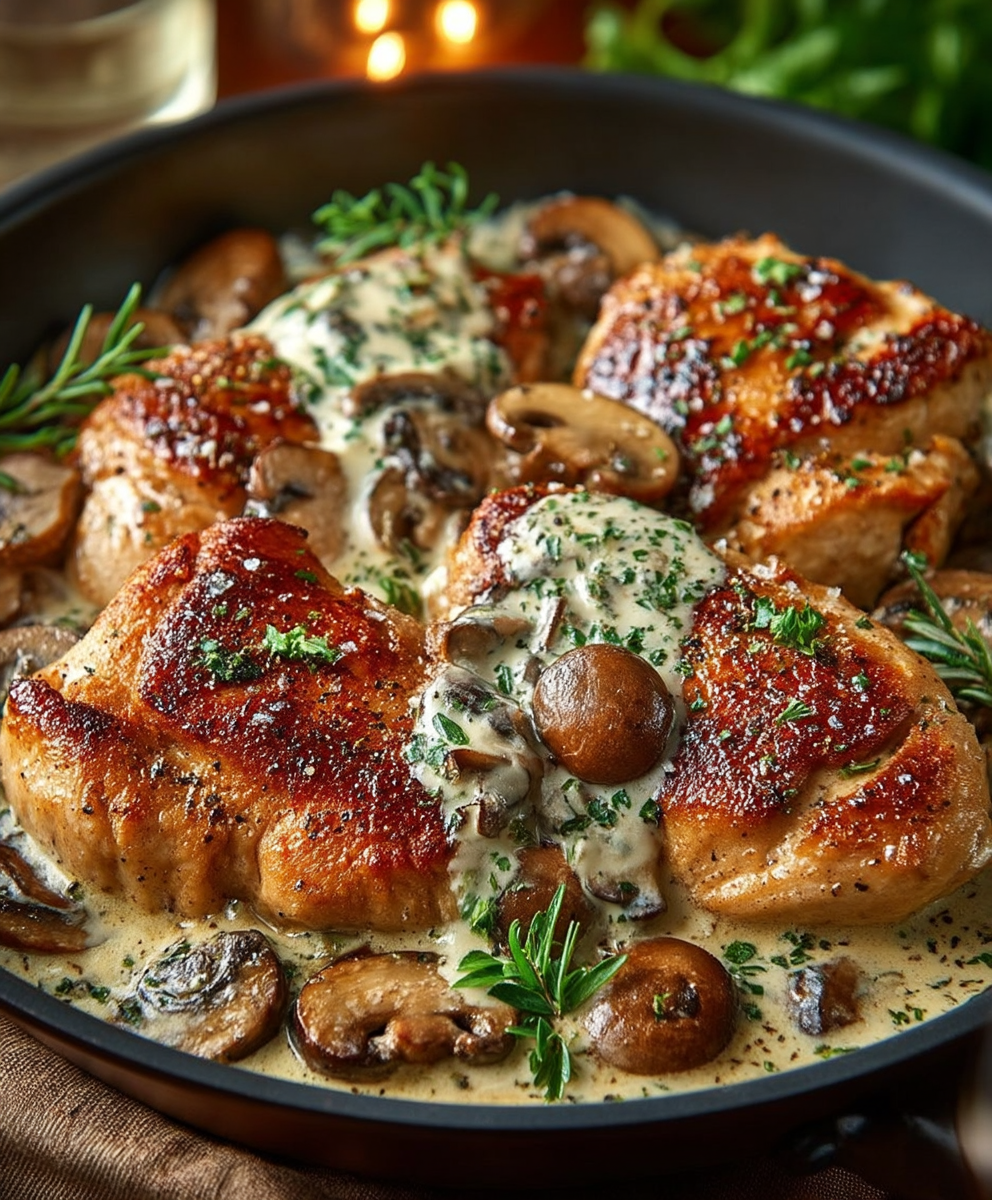 Creamy Mushroom Chicken Skillet