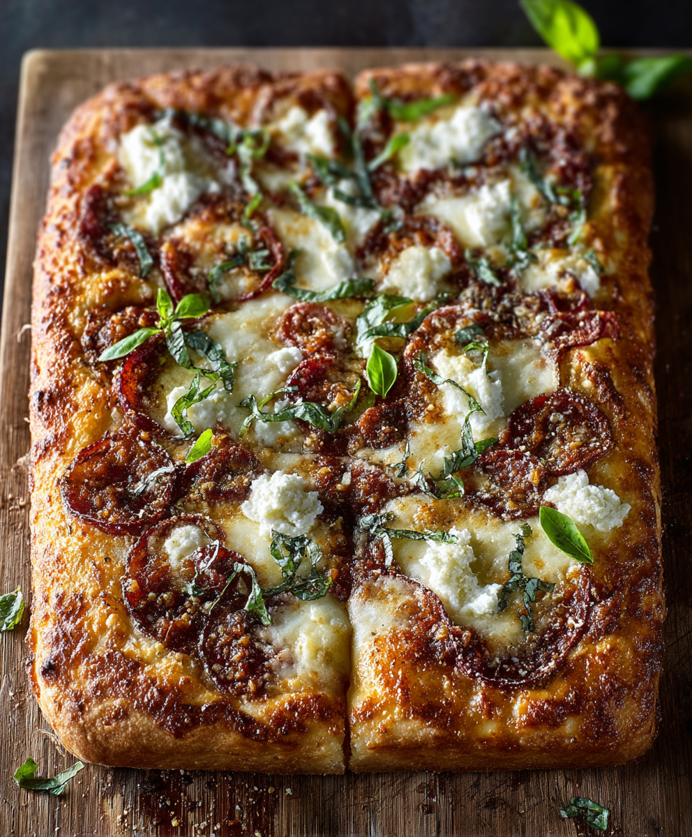 Sicilian sheet pan pizza