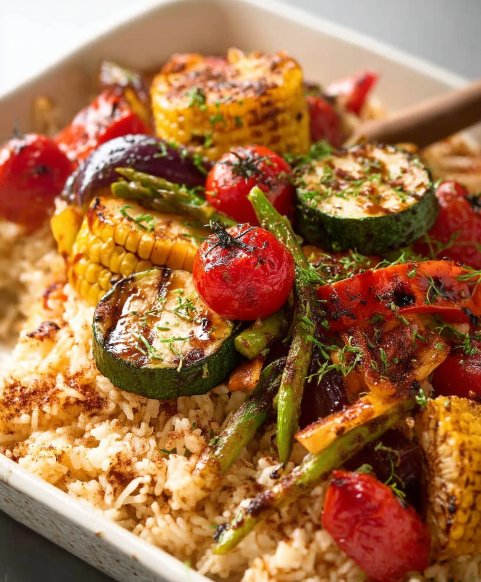 Baked Rice and Vegetables