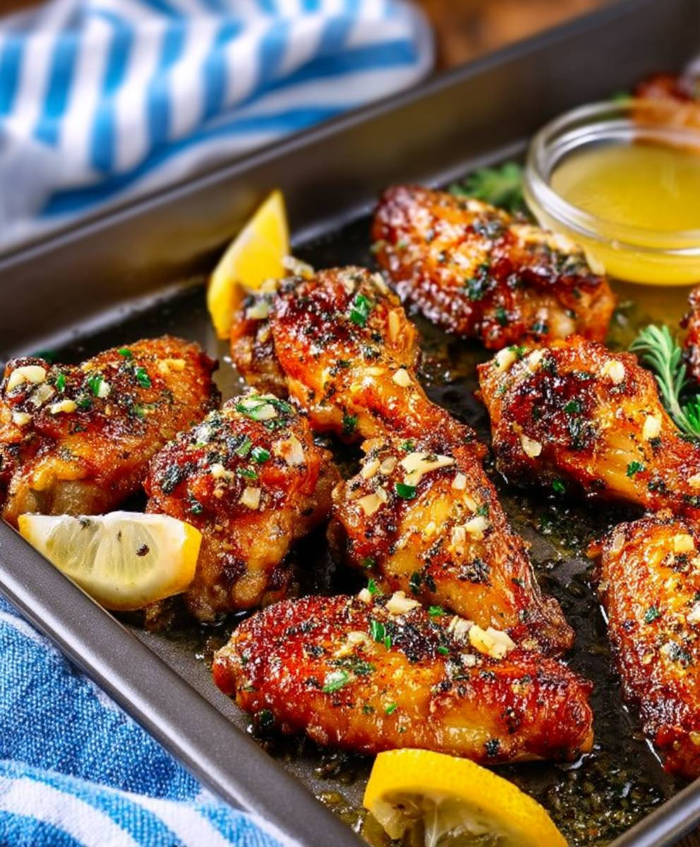 Lemon Garlic Chicken Wings