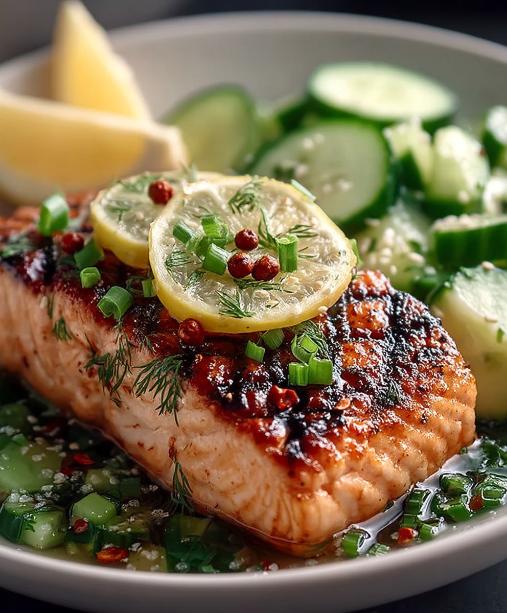 Lemon Dill Grilled Salmon
