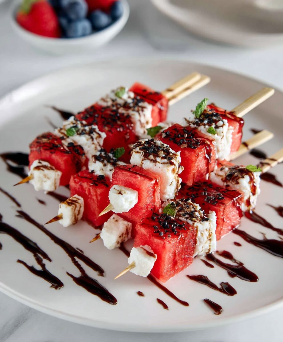 Watermelon Caprese Skewers
