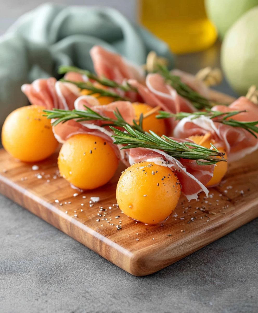 Cantaloupe Prosciutto Skewers