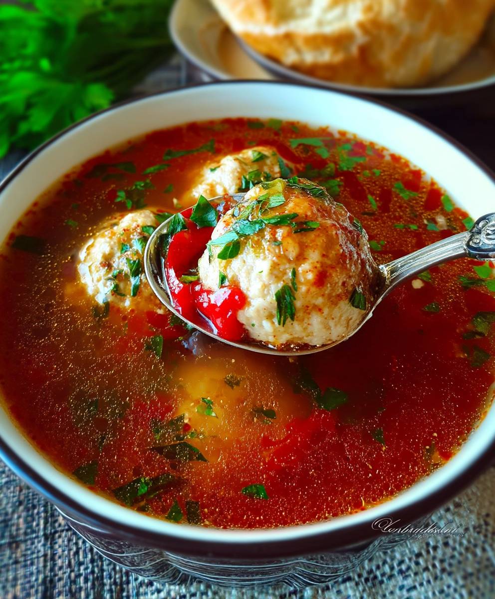 Romanian Meatball Soup