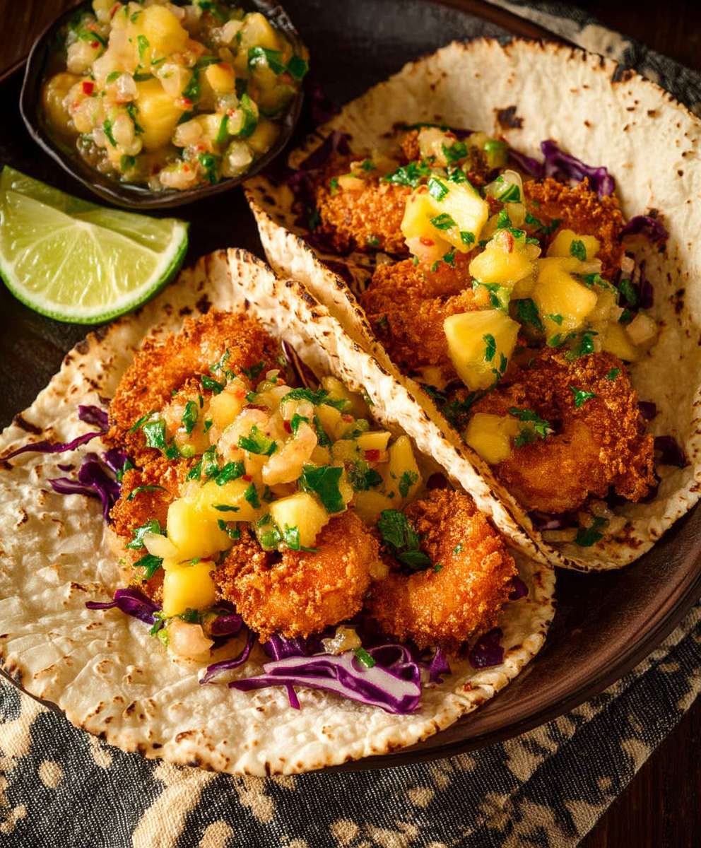 Coconut Shrimp Tacos