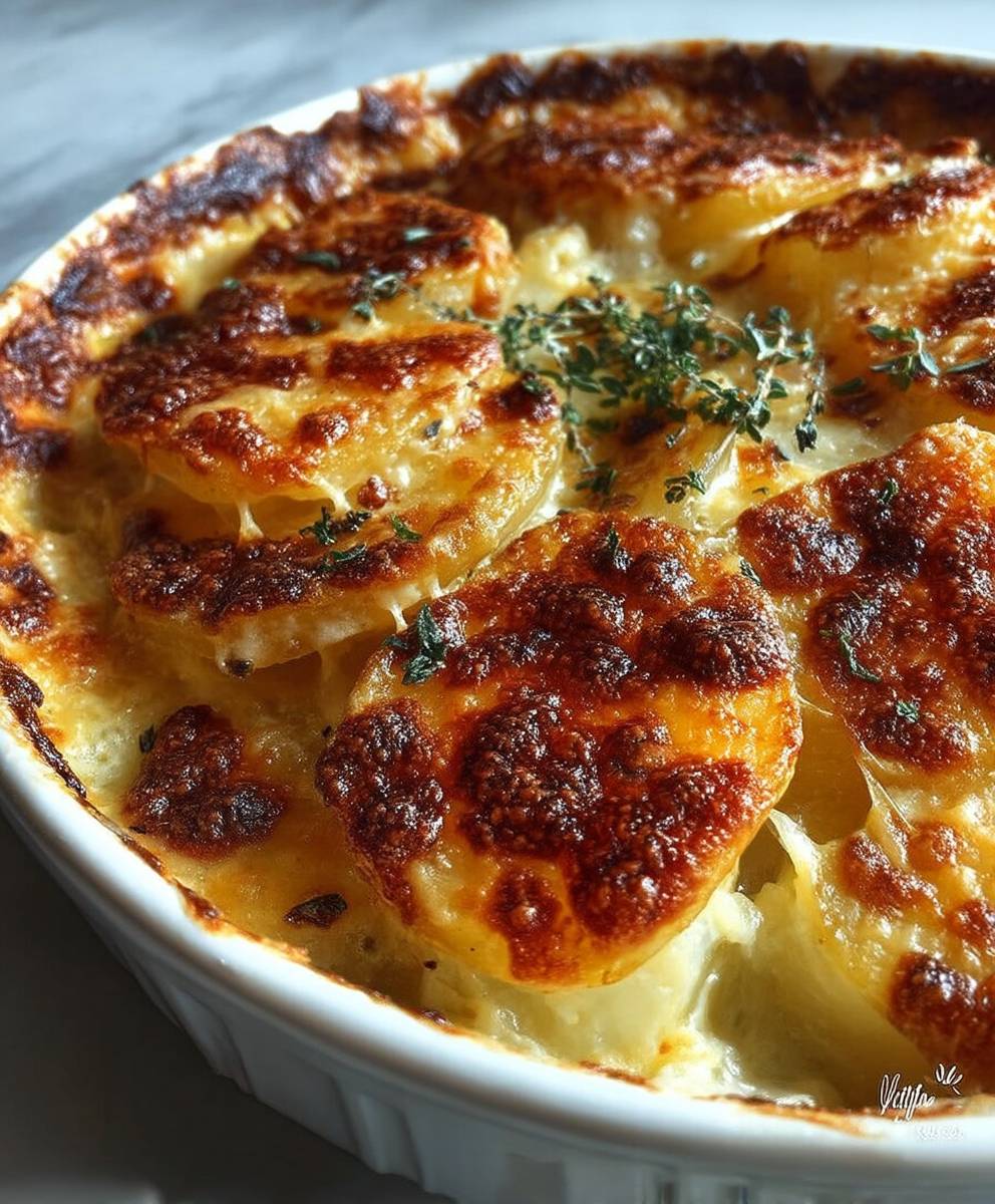Cheddar Sage Potato Gratin