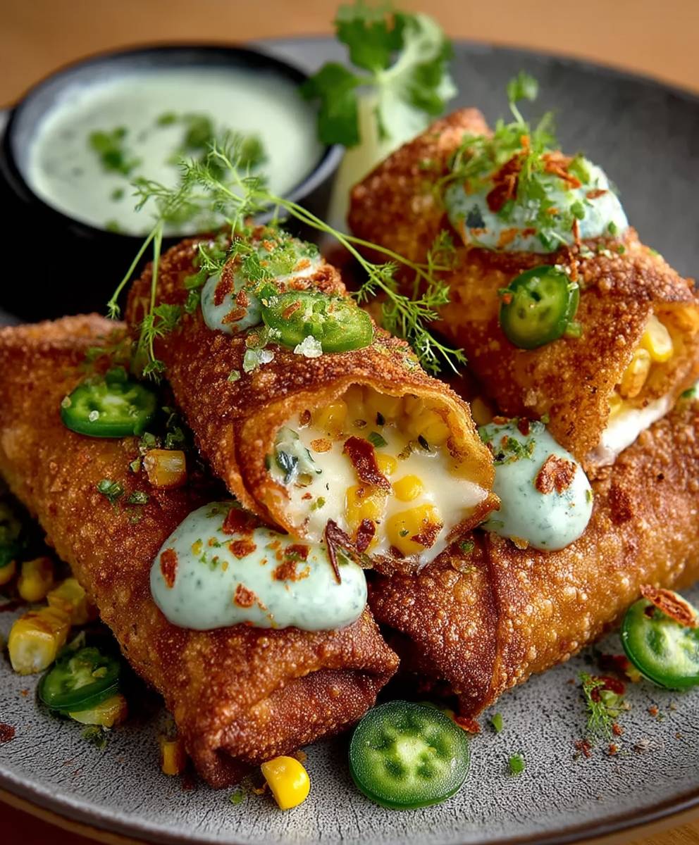 Elote Egg Rolls