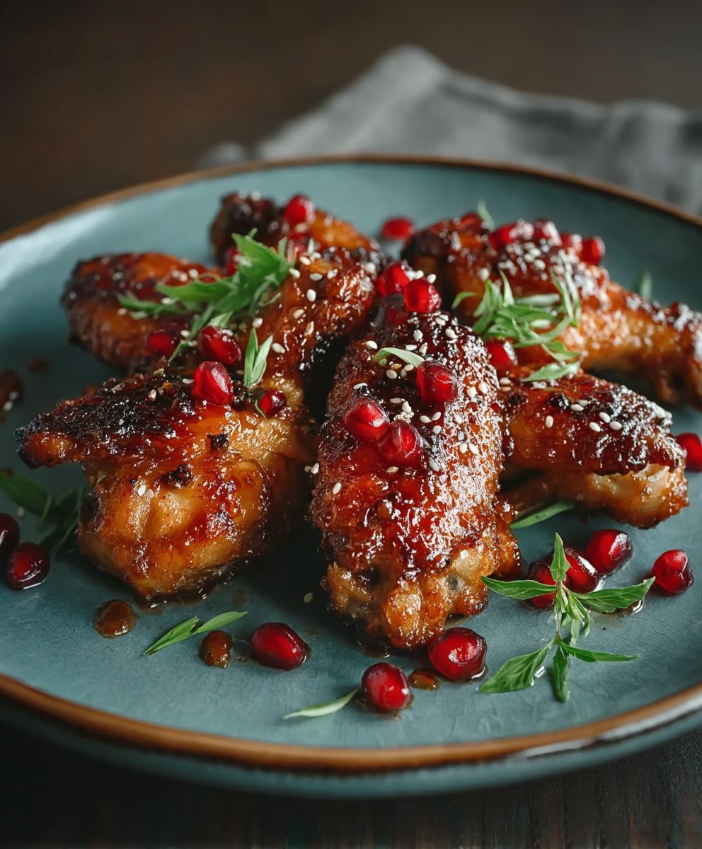 Pomegranate Molasses Chicken Wings