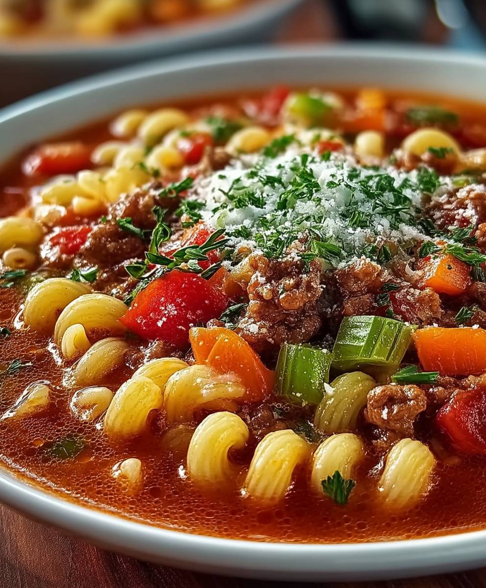 Macaroni Hamburger Soup
