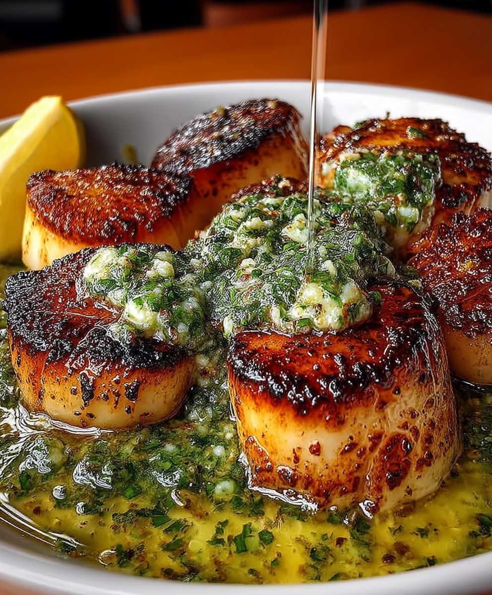 Sizzling Scallops Lime Cilantro