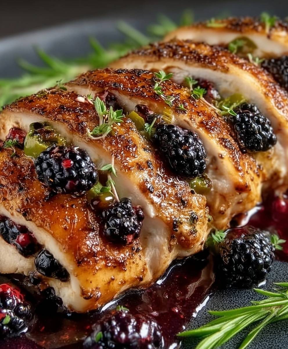 Blackberry Jalapeno Stuffed Chicken