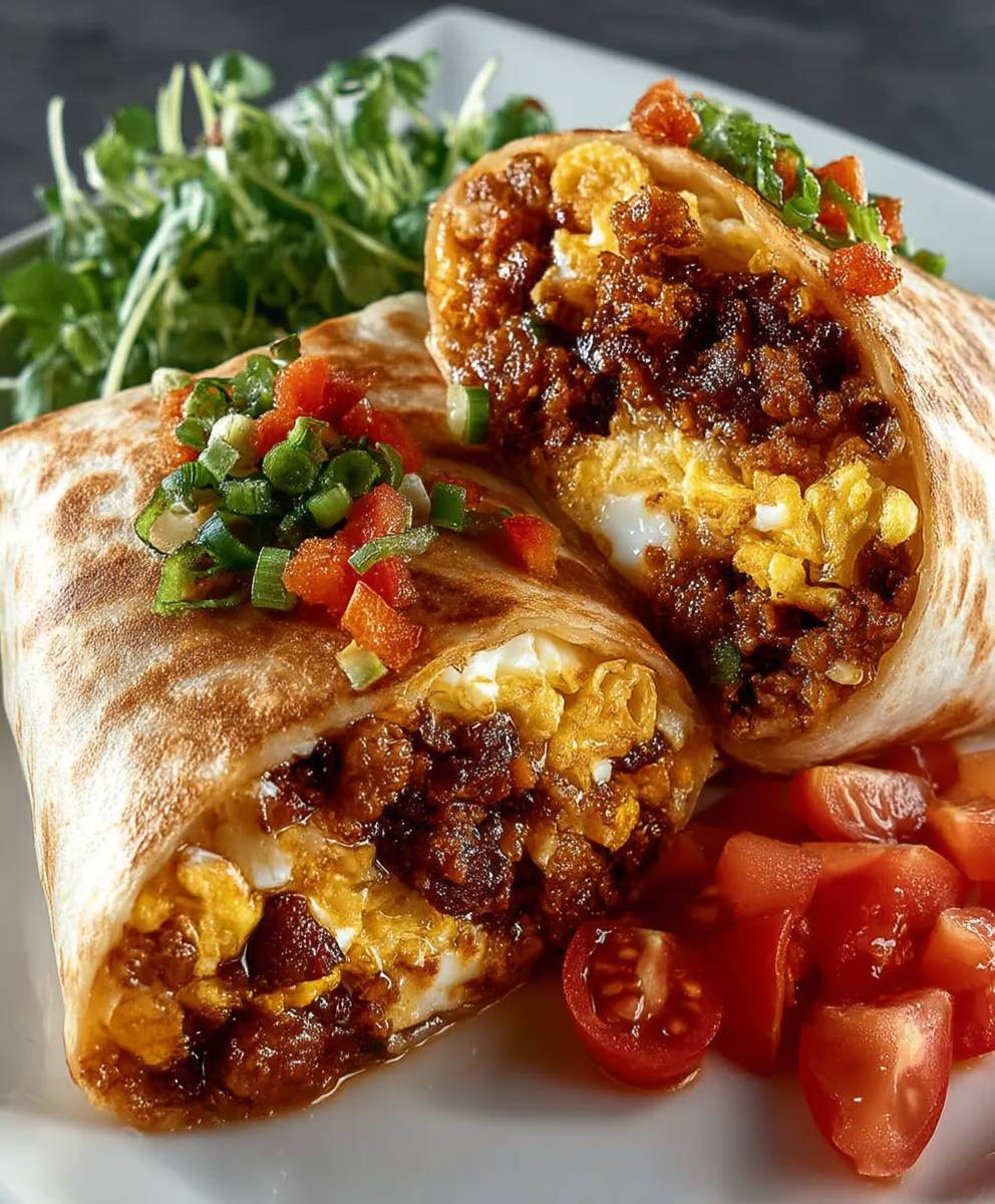 Chorizo breakfast burritos