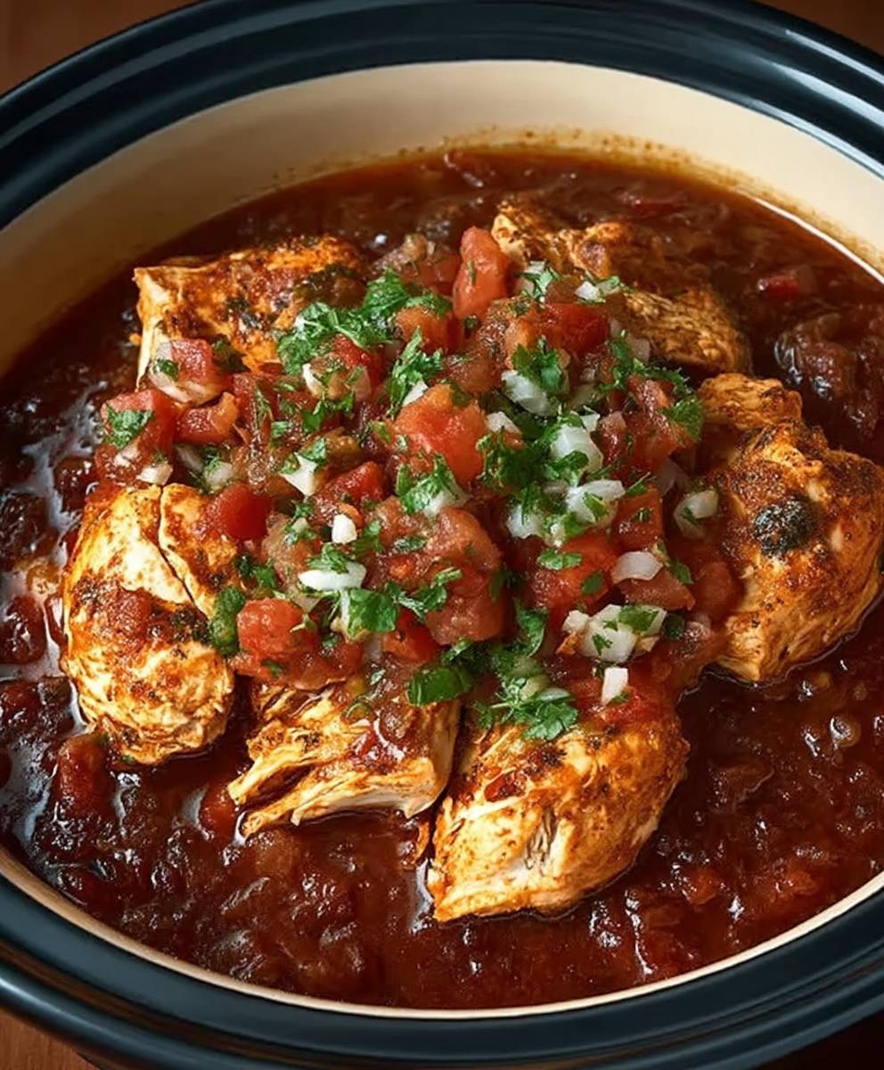Crockpot Salsa Chicken