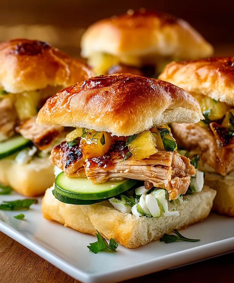 Hawaiian Chicken Sliders