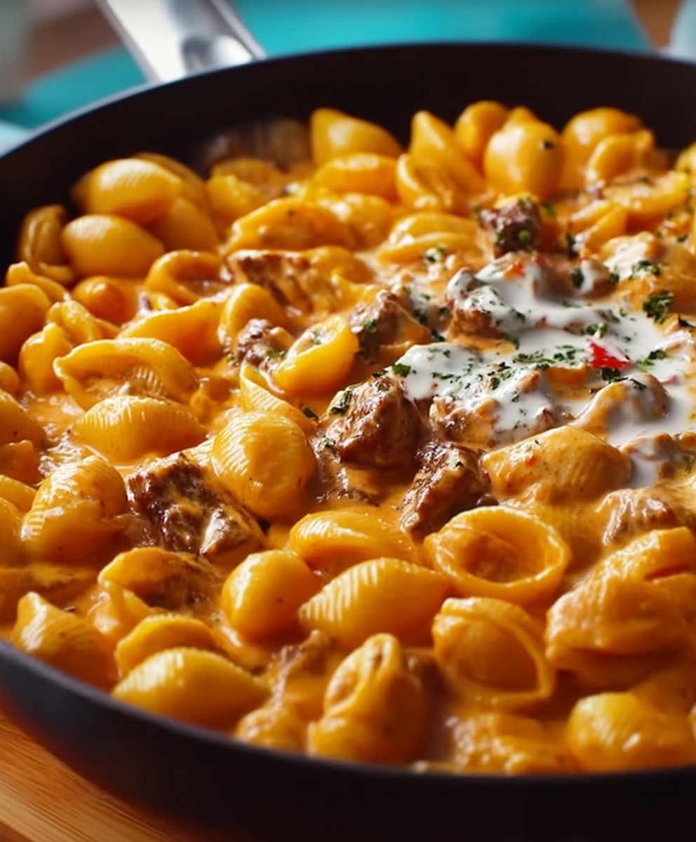 Creamy Beef and Shells