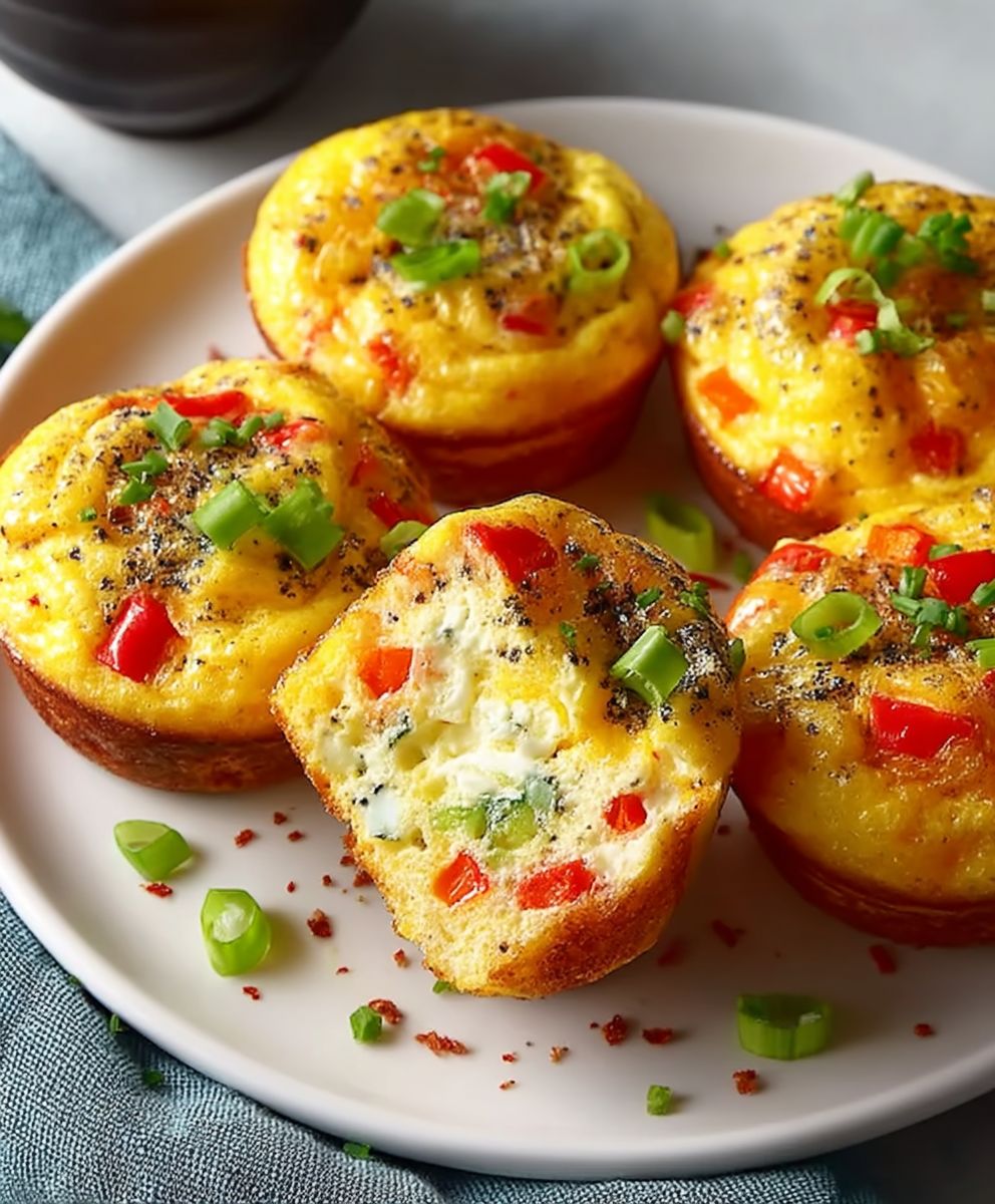 Feta Red Pepper Egg Muffins