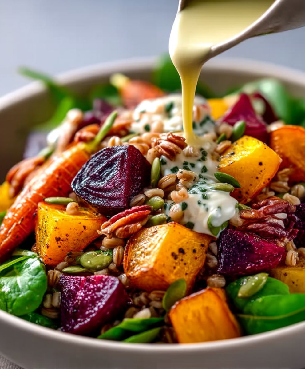 Farro Salad Root Vegetables