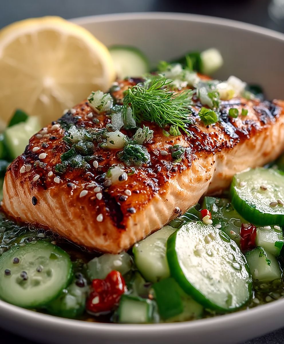 Lemon Dill Grilled Salmon