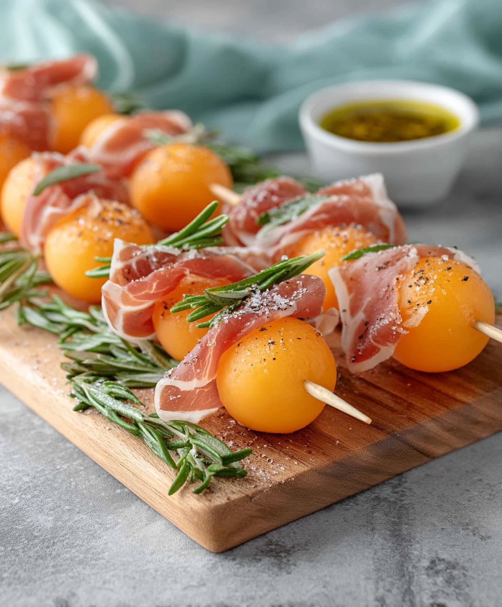 Cantaloupe Prosciutto Skewers