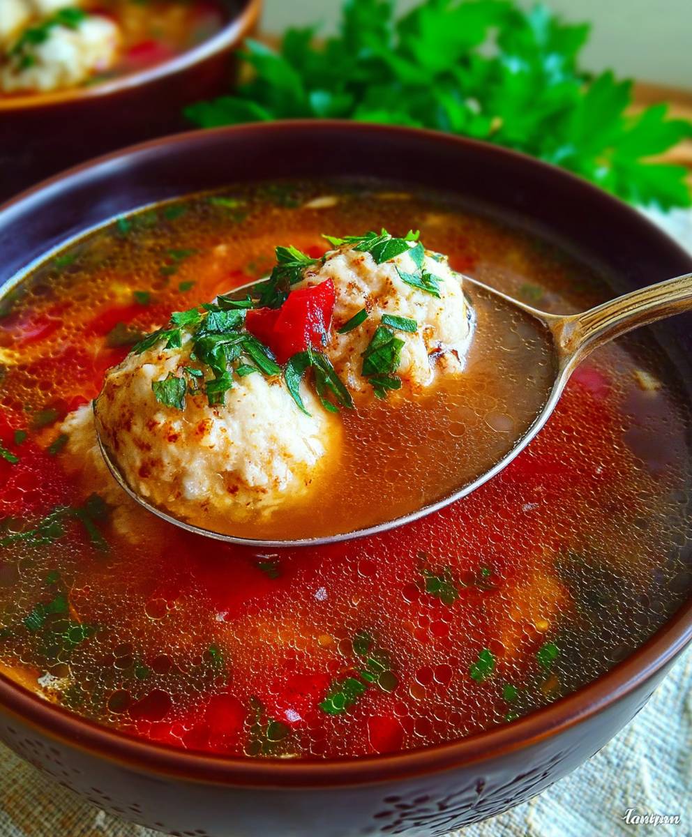 Romanian Meatball Soup