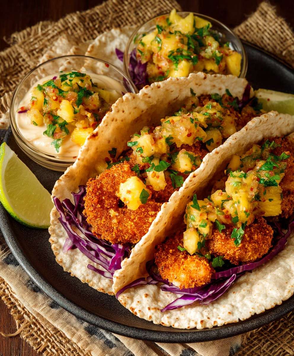Coconut Shrimp Tacos