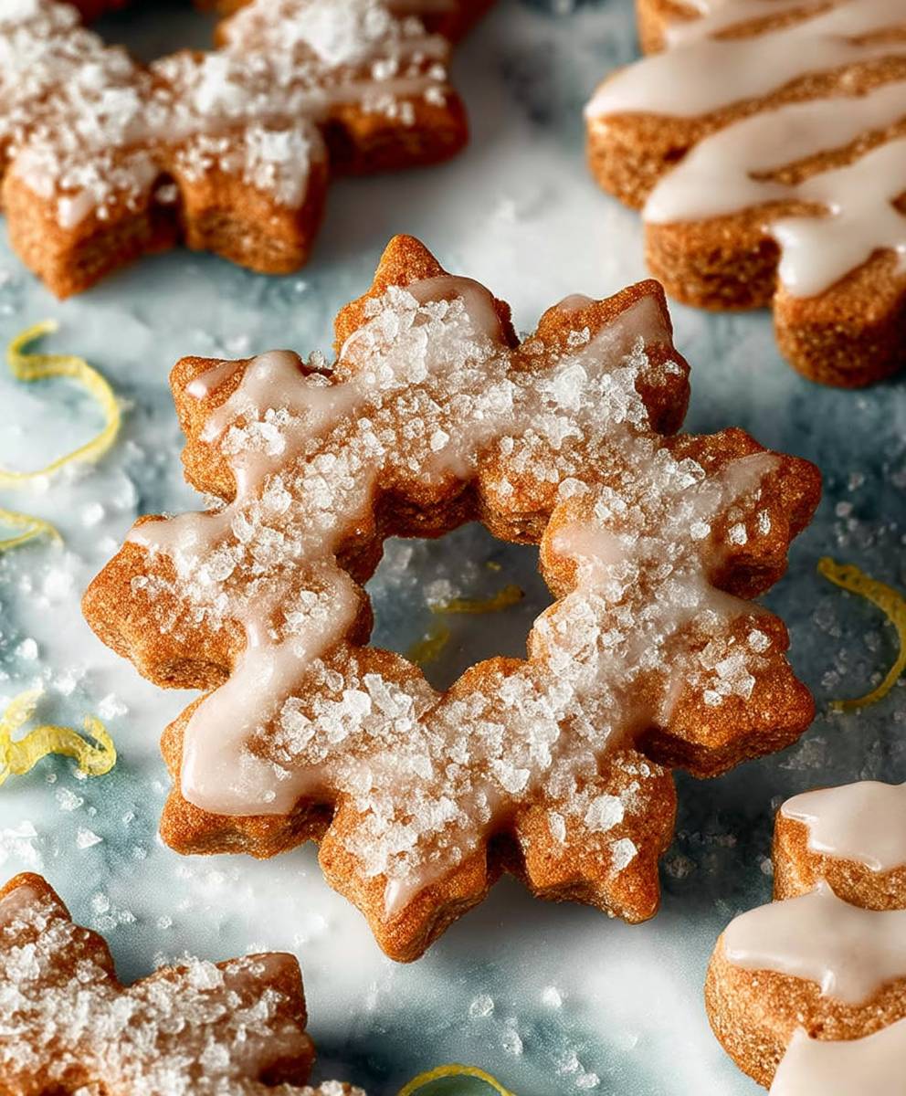 Gingerbread Cookies Lemon Glaze