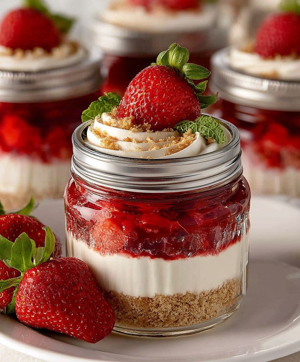 Strawberry Rhubarb Mousse Cups