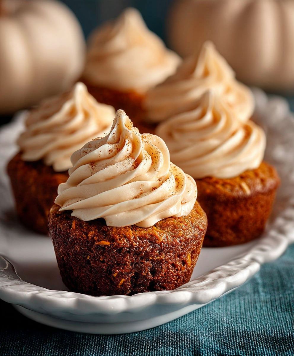 Pumpkin Spice Carrot Cupcakes