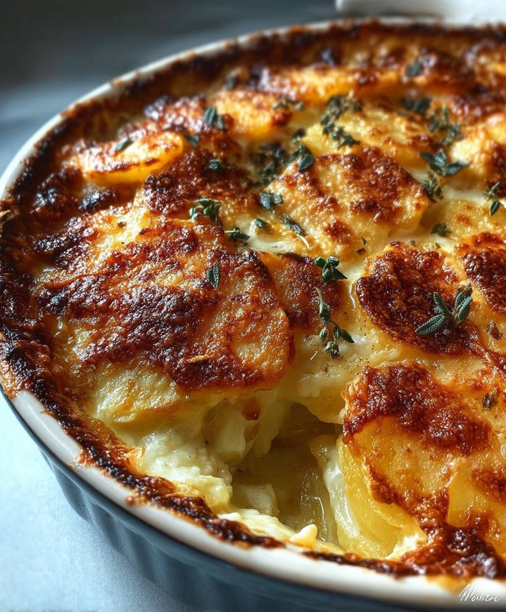 Cheddar Sage Potato Gratin