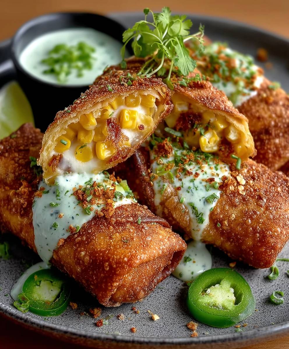 Elote Egg Rolls