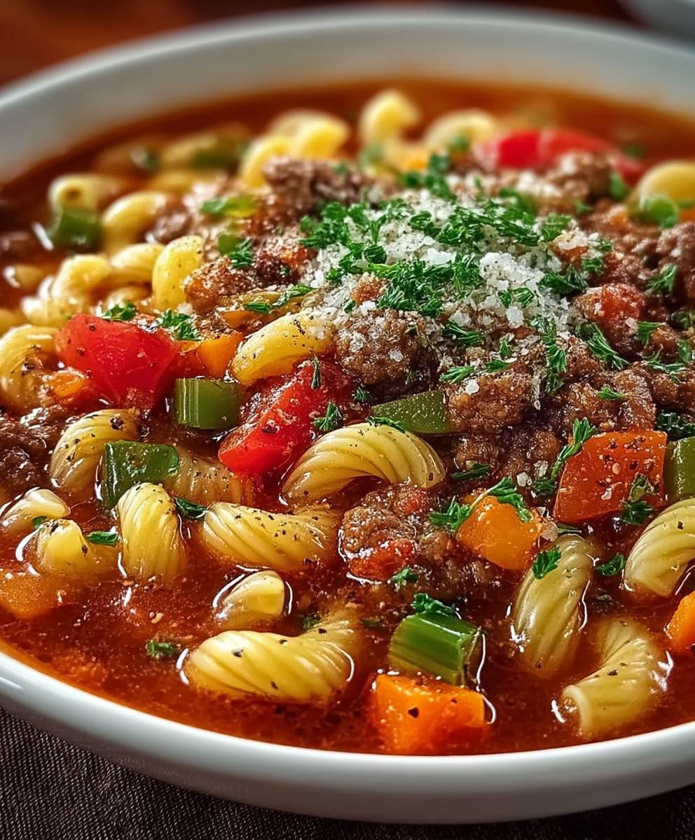 Macaroni Hamburger Soup