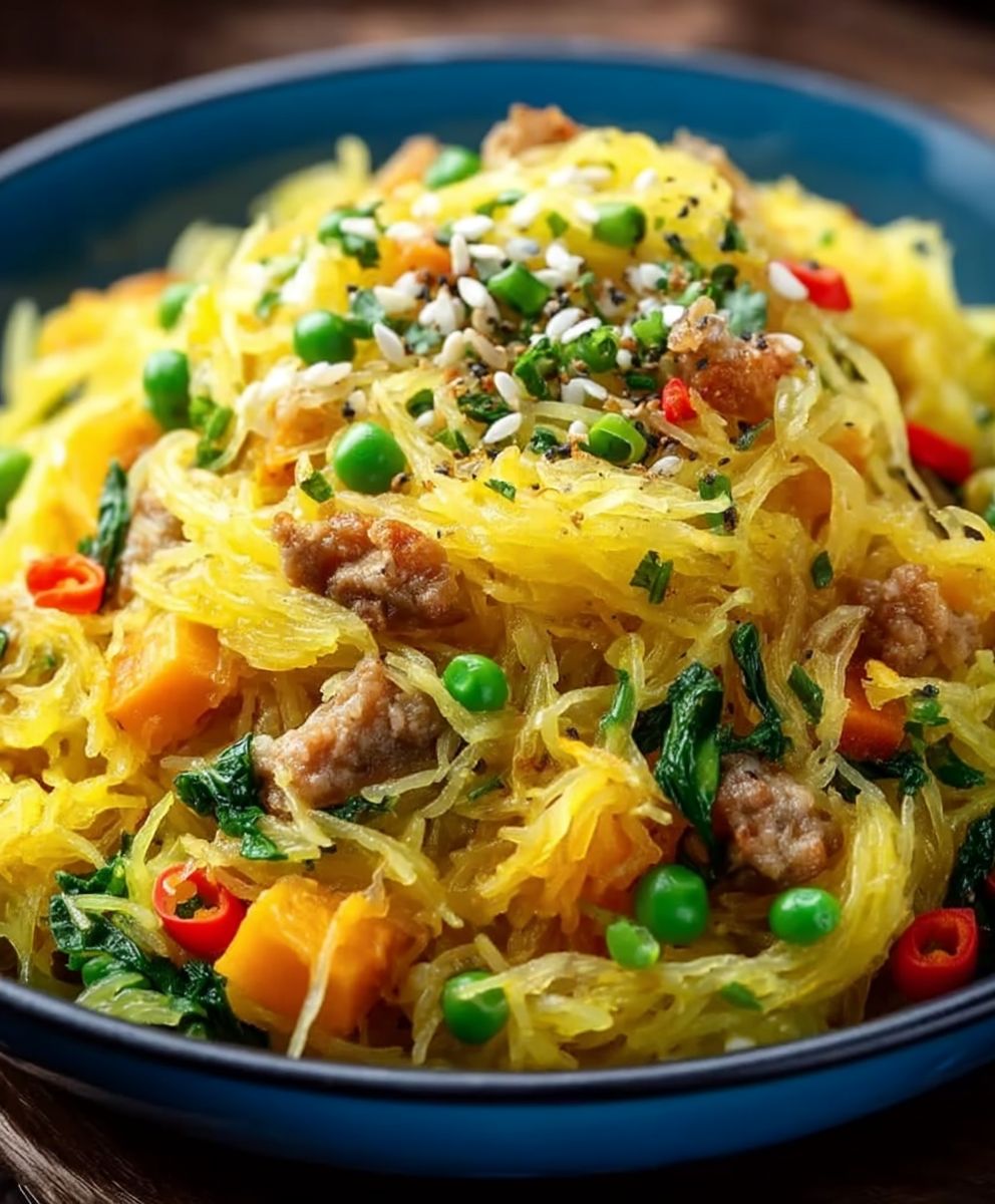 Spaghetti Squash Chow Mein