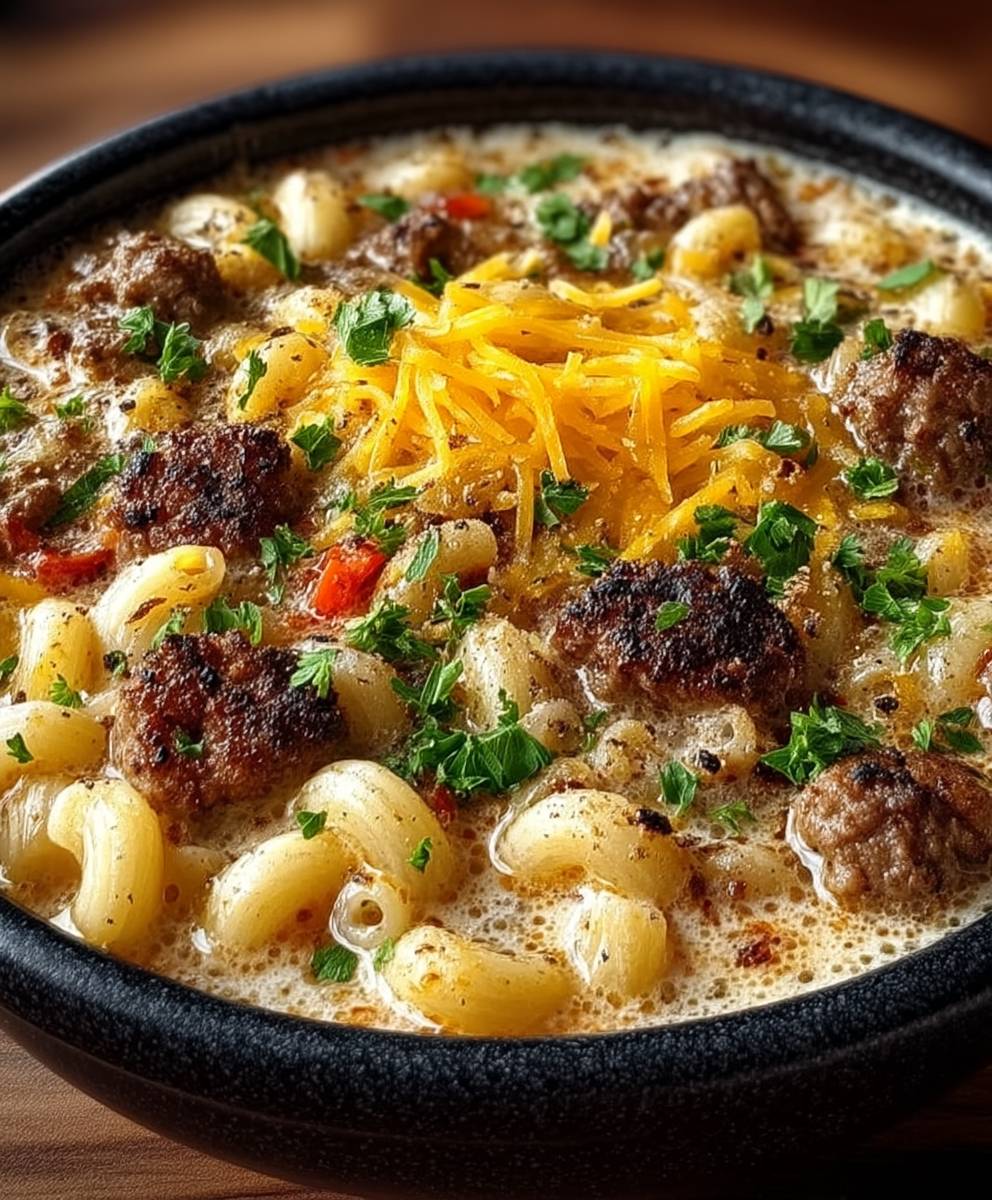 Cheeseburger Macaroni Soup