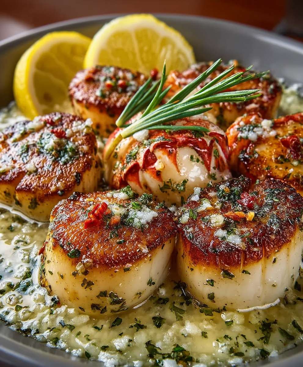 Garlic Butter Lobster Scallops